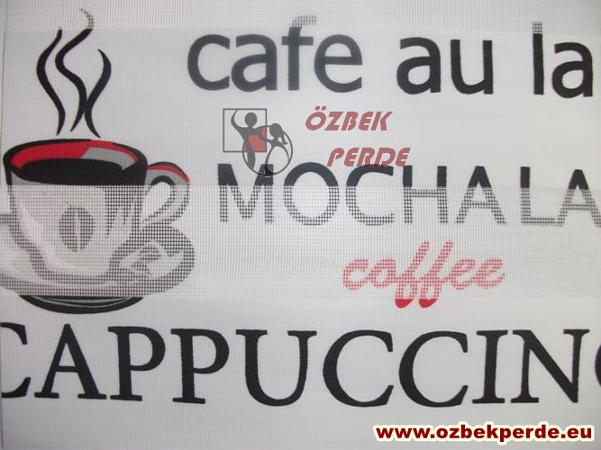 Cappuccino Baskılı Zebra Perde  